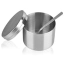 Stainless Steel Sugar Bowl And Sugar Spoon, Multi-Function Sugar Container  L3Z5