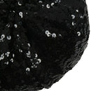 Lady Costume Stretch Sparkly Shining Sequin Beret Beanie Hat black