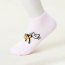 Women cat Comfortable Stripe Cotton Sock Slippers Short Ankle Socks OZ