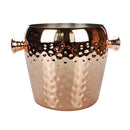 Stainless Steel Wine Ice Bucket Hammered Single Wall Wine Chiller Barware 1L