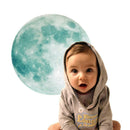 Creative Moon Luminous Wall Stickers Fluorescent Kids DIY Bedroom Decor(Medium)