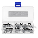 30Pcs Fishing Rod Guides Building Tip Top Replacement Repair Kit Ring Tips