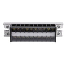 660V 15A DIN Rail Base Dual Row 10 Position Screw Terminal Barrier Strip