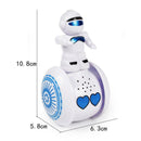 Cute Interactive Tumbler Robot Toys Sound Induction Electric Robot (Blue)
