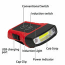 Rechargeable Sensor LED Clip-on Cap Hat Head Light Lamp Outdoor Fishing Camping