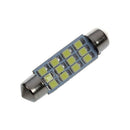 42mm 12 SMD 3528 LED White Car Interior c5w Dome Festoon Bulb Light Lamp DC