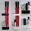 Household Door Umbrella Rain Free Drain Stand Storage Holder Rack Black Set