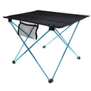 Aluminium Alloy Camping Folding Table Tavel Picnic Portable Desk Blue