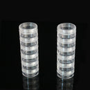 1Set 6 x 5ml Empty Clear Stacking Jars Beads Nail Crafts Cosmetics Pots Plastic