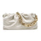Fashion Cloud Women Shoulder Handbag Lady Chain Underarm Clutch (Beige)