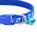 2 Pack Adjustable Cat Collar with Bell, Fashion Paw Print Design Pet Collar