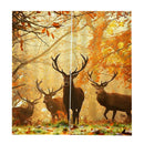 2 Panel Silky Blackout Window Curtain Darkening Thermal Bath Drape Deers