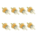 8pcs Universal Motorcycle Mini Inline Fuel Gas Petrol Filters Engine Plastic