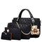Women's Shoulder Bag Set - Black W5S8