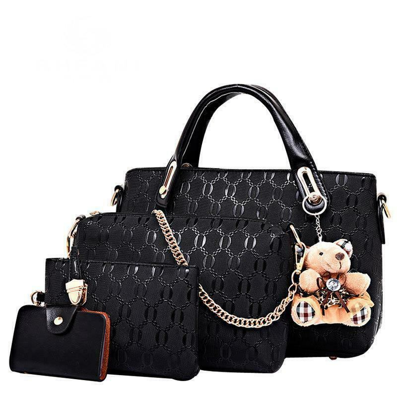 Women's Shoulder Bag Set - Black W5S8