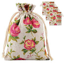 30 Pack Rose Drawstring Bags Burlap Flower Pouch Bags Gift Bags Jewelry Pou U3R2