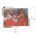 5D Full Round Girl DIY Diamond Painting Rhinestone Picture Decor (LG298)