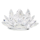 Large Crystal Lotus Flower Ornament with Gift Box, Feng Shui Decor Clear