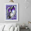 Purple Butterfly 5D DIY Full Round Diamond Painting Digital Decor Art Craft