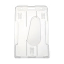 1x Vertical Hard Plastic Badge Holder Double Card ID Multi Transparent 10x6 B1Q1