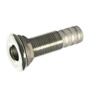 Boat Plumbing Fittings, Stainless Steel Durable Barbed Thru Hull Threaded