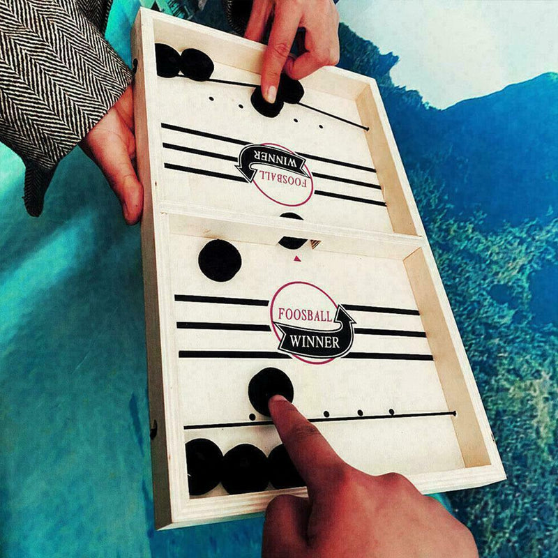 Fast Sling Puck Game Paced Sling Puck Winner Board Toys Family Games R7G5