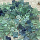 Natural Stone Blue Fluorite Crystal Rock Octahedron Quartz Specimen Decoration