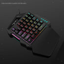 One-Handed 35 Keys Wired Game Keyboard + Mouse Gift For PC Gaming, Durable,