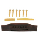 6String Rosewood Guitar Bridge Pins Saddle Nut for Acoustic Guitar Accessory