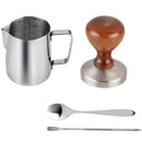 4Pcs Coffee Accessories 58Mm Stainless Steel Coffee Tamper With 12Oz Frothi