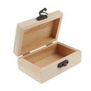 1PC Wooden Box Storage Plain Wood Jewellery Box Case With Lid Lock Hn