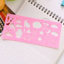 Kids Plastic Picture Drawing Template Stencils Rulers Painting DIY Easter Toys