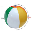 1Pc 15CM rainbow-color inflatable beach ball kid's water toyAT3C