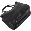 Fashion Woman Ladies Class PU Leather Satchels Tote Purse Bag Handbag - Bla
