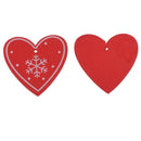 DIY Craft Woody Pieces Red Heart Ligneous Backdrop Wedding Decor 10 Pieces