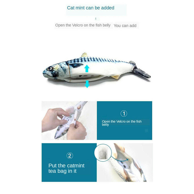 2Pieces Cat Lifelike Electric   Toys Cat Interactive Toys For Cats Supplies