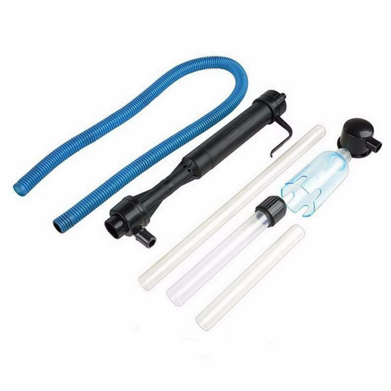Aquarium Battery Syphon Operated Fish Tank Vacuum Gravel Water Filter Clean