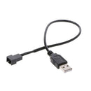 Black usb 2.0A male to 4-pin connector adapter cable for 5v computer pc fan LJ