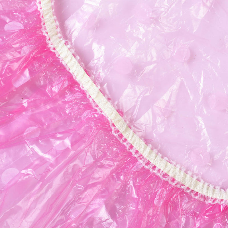 6x Women Lady  Shower Cap Elastic Waterproof  Plastic Bathing Hat