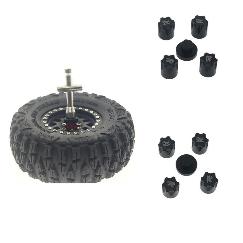 8Pieces Alum RC Car Wheel Rim Center Cap For