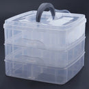 Large Plastic Grid Craft Beads Jewellery Storage Organiser Compartment Box