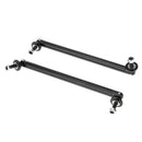 2pcs Universal Front Bumper Lip Splitter Strut Rod Support Adjuste 150mm Black