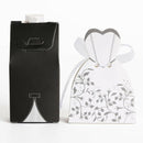 100pcs Wedding Favor Boxes Dress Tuxedo Party Candy Gift Bride Groom Shower ZET