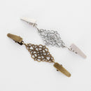 2Pcs Women Cardigan Sweater Blouse Pin Shawl Brooch Clips Shirt Collar Retr M1F3