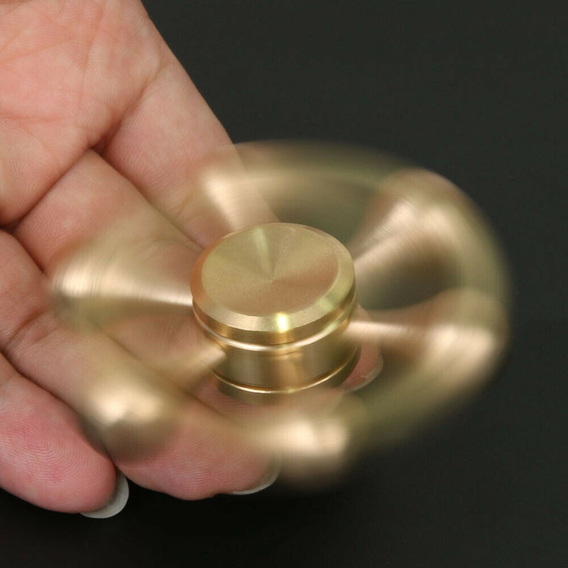 Six Angle Water Drop Gyro Finger Spinner Fidget Spinner(Golden)