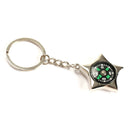 Star-shaped Ruder Compass Pendant Keychain Outdoor Camping Key Ring Gift