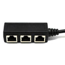 RJ45 Y Splitter Adapter 1 to3 Port Cable For CAT 5/CAT Ethernet Socket LAN H3P4