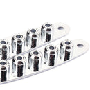 2pcs Guitar String Mounting Ferrules Bushings Metal Chrome Bass Guitar Parts