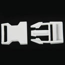 Plastic Side Quick Release Buckle Webbing Strap Clasp 25mm 5 Pcs White X5W3