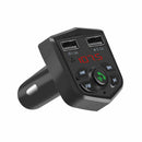 Hands-free Bluetooth 5.0 Car Kit FM Transmitter USB Charger Adapter MP3 Player